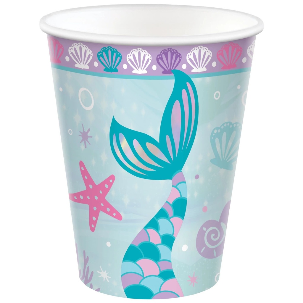 Shimmering Mermaids Cups, 9 oz.