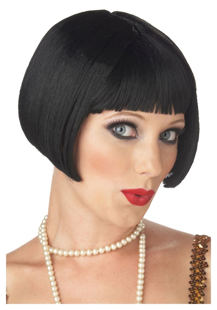 Short Wig Flirty Flapper-Black