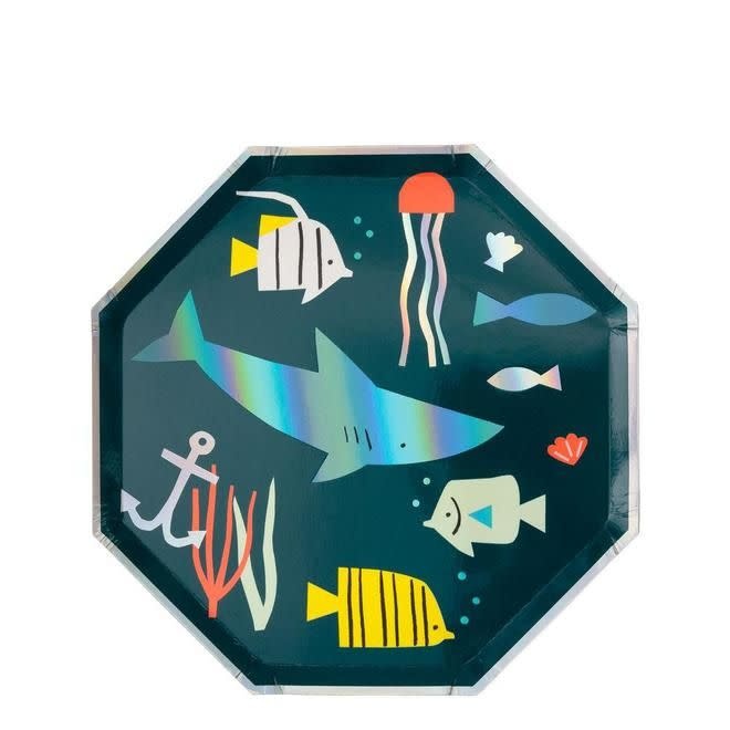 Side Plates (8 x 8) Inches 8/pk-Under The Sea