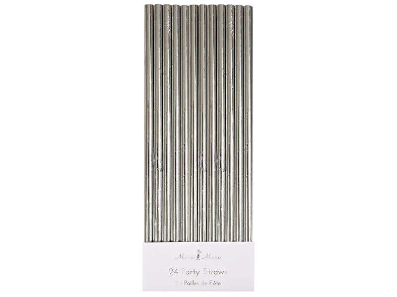 Silver Foil Party Straws