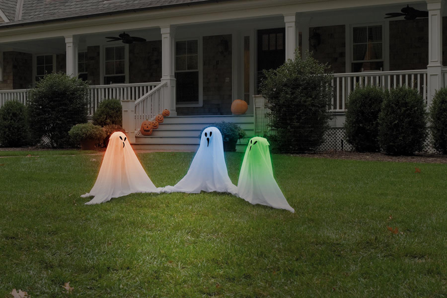 Small Light Up Ghostly Group Halloween
