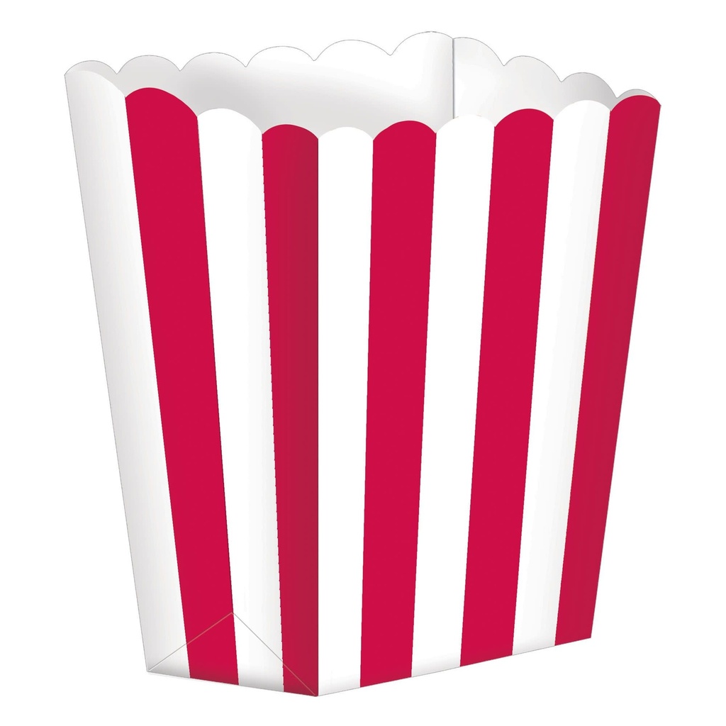 Small Popcorn Shaped Favor Box - Apple Red Hollywood Movie Night