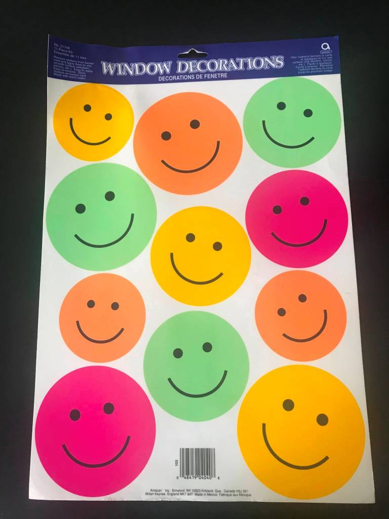 Smiley Faces Window Decoration Sheet