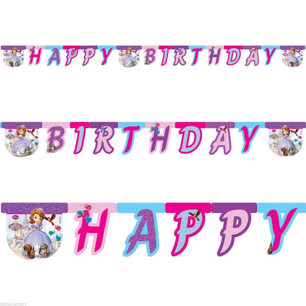 Sofia The First - Happy Bday Banner