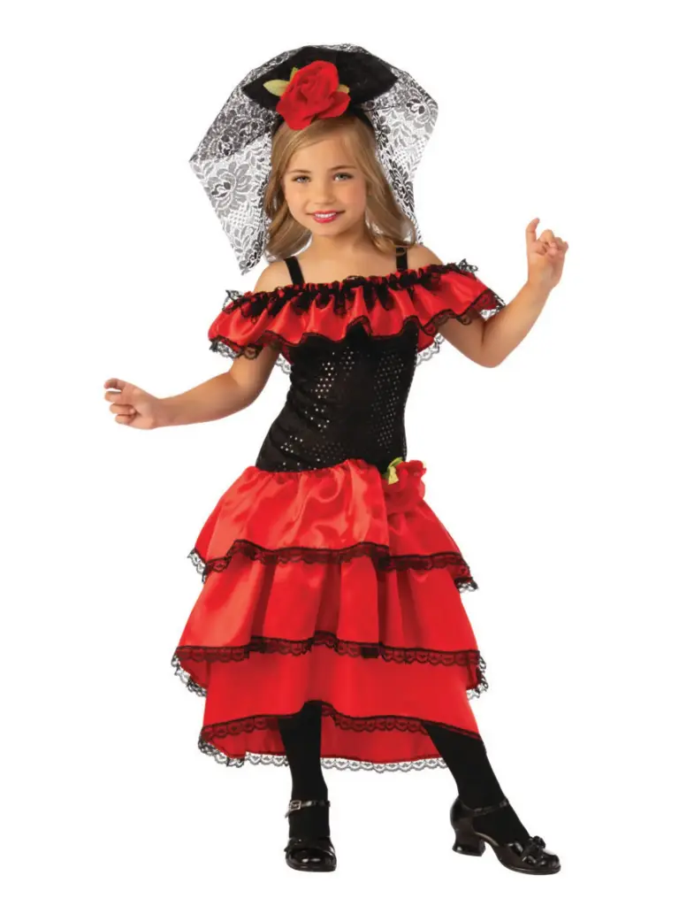 Spanish Dancer Girls Costume XL/Child