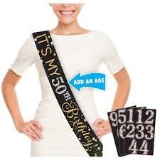 Sparkle Celebration - Sash Add Any Age 1.52 m Buttons & Sashes