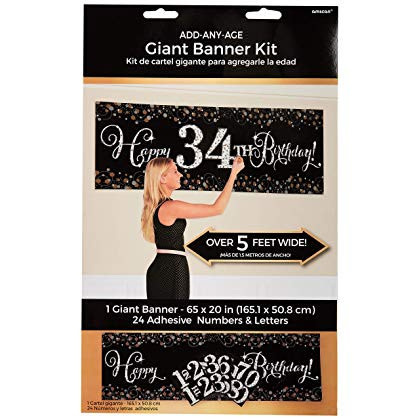 Sparkle Celebration-Giant Banner Kit Add An Age (165X51)cm