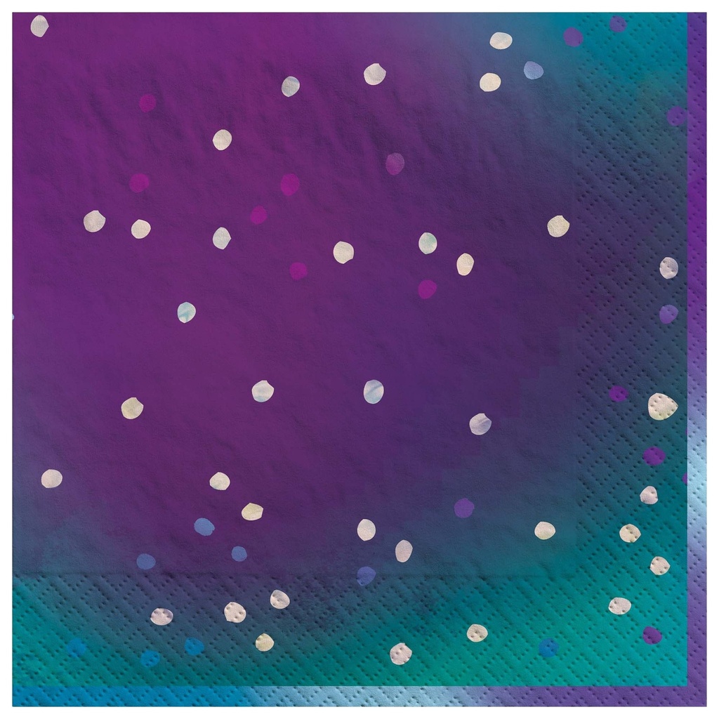 Sparkling Sapphire Iridescent Luncheon Napkins