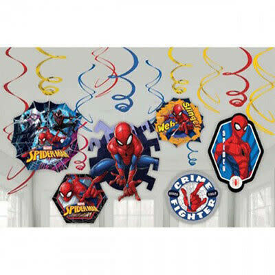 Spiderman - Swirl Decoration 12/pk