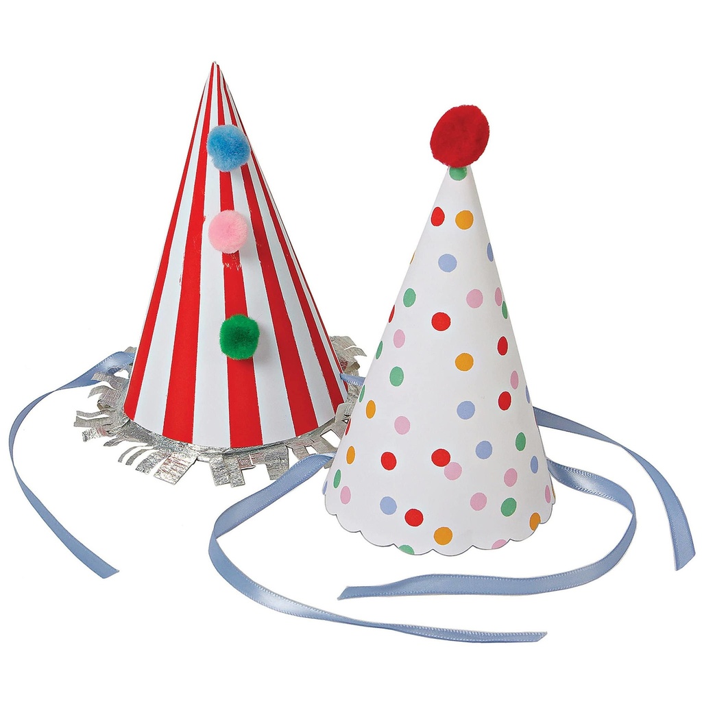 Spots & Stripes Party Hats Cone Hats