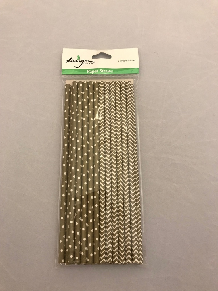 s - Dots Chevron Stripes Gold Food Picks & Straws