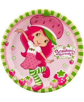 أطباق عشاء بتصميم ستروبري شورت كيك