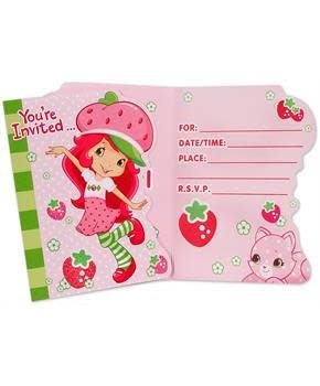 Strawberry Shortcake  Invitations
