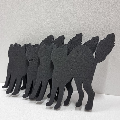 Styrofoam Halloween Cutout 22X31 -Standing Black Cat Halloween