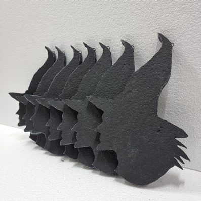 Styrofoam Halloween Cutout 23X32 cm-Witch Head Silhouette Halloween