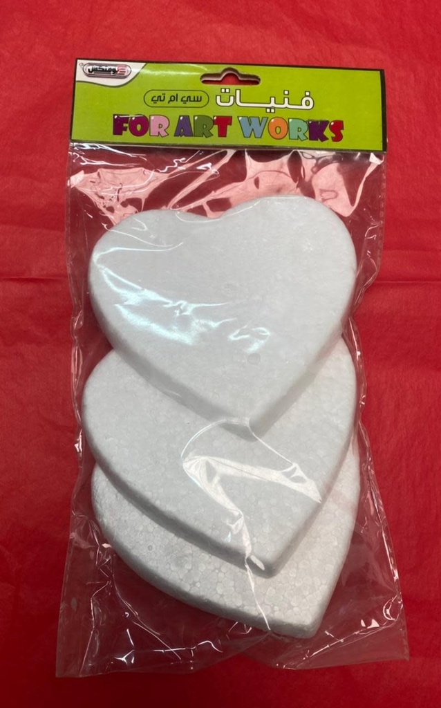 Styrofoam Heart Cut Out 3/pk (13x12) cm