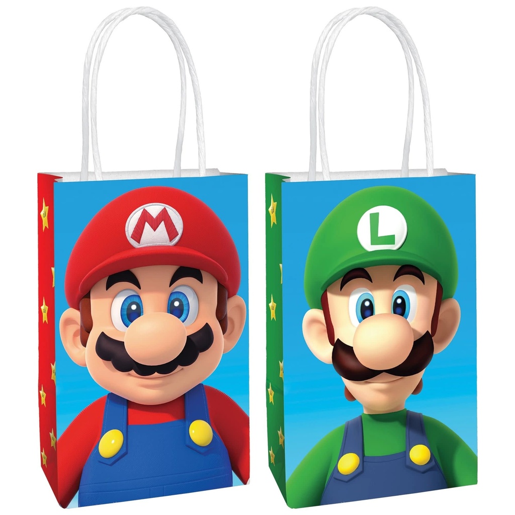 Super Mario Brothers Printed Paper Kraft Bag Containers