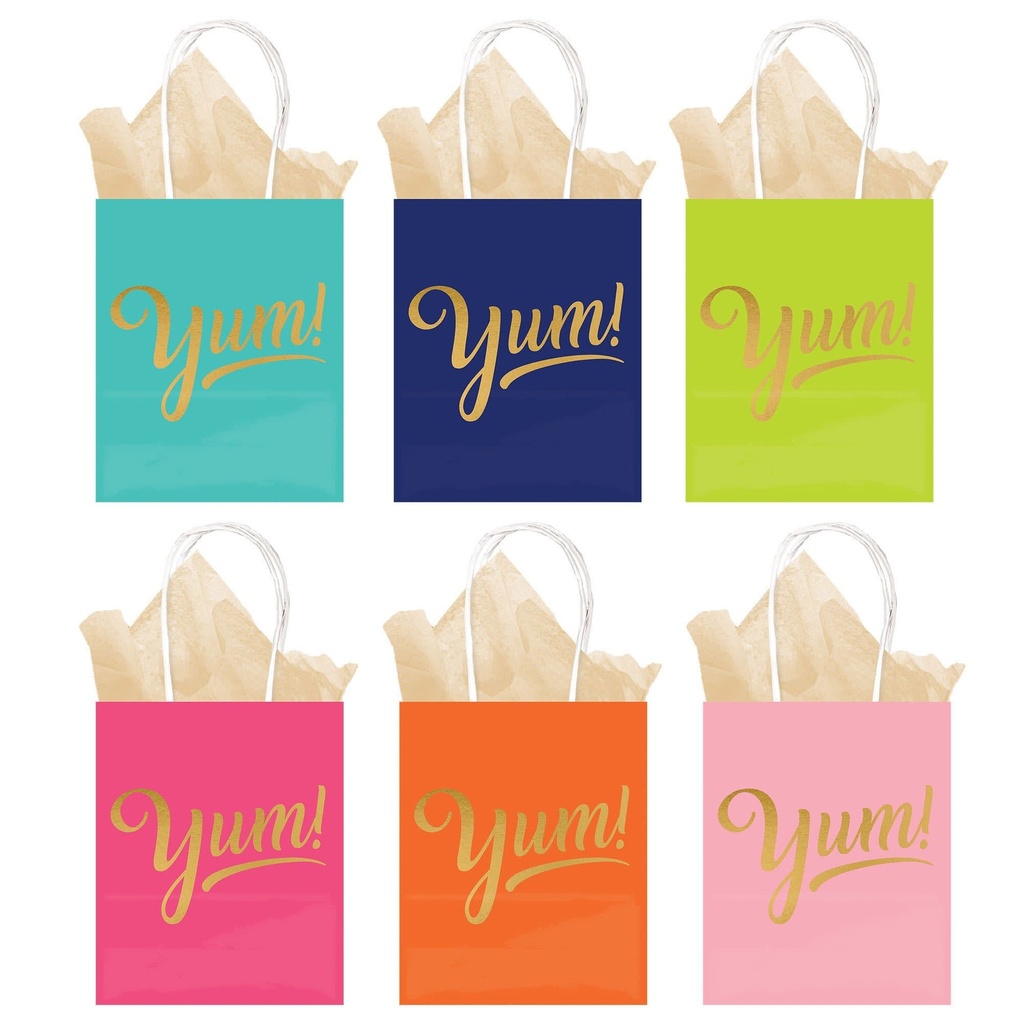 Sweets & Treats Hot-Stamped Kraft Bags Containers