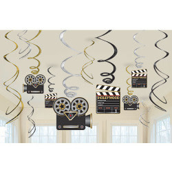 Swirl Deco - Lights Camera Action 12Pcs