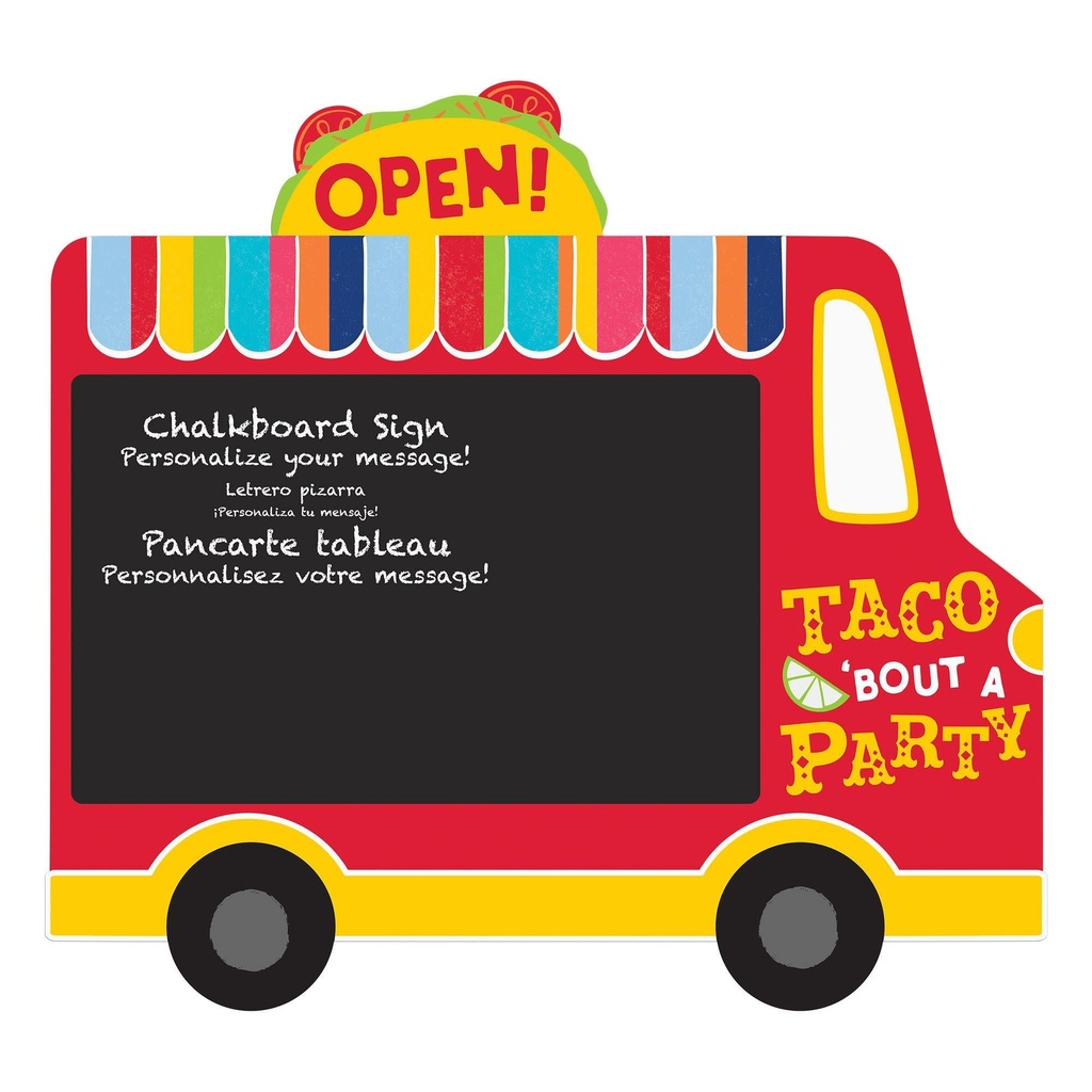 Taco Truck Chalkboard Easel Sign