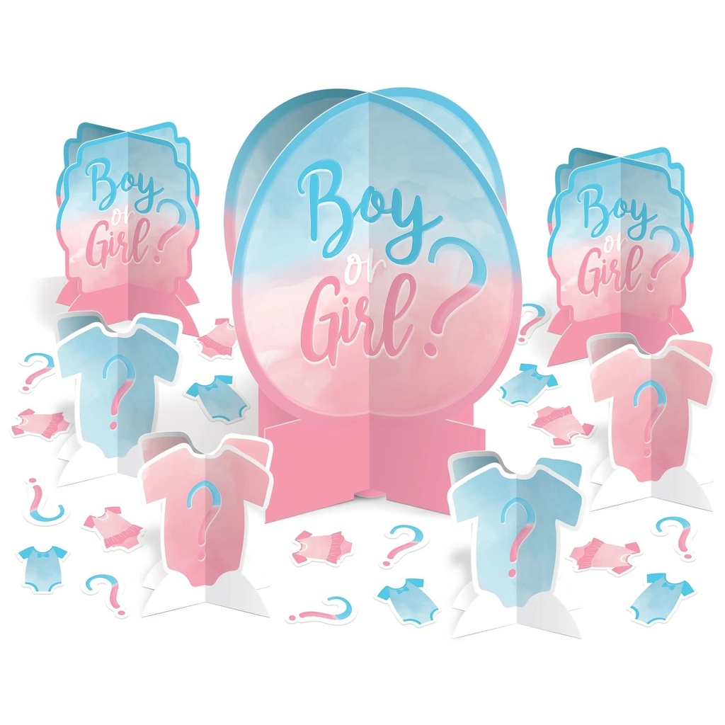 The Big Reveal Table Centerpiece Decorating Kit Gender Reveal