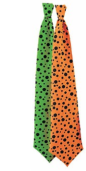 Tie - Long Neon Dotted 80's Eighties