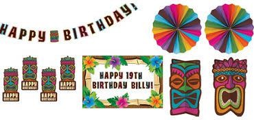 Tiki - Bday Room Deco Kit Hawaiian/Tropical