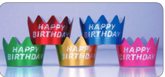 Tinsel Crown (2-3/4x3-1/2) Inch 12/Pk - Birthday