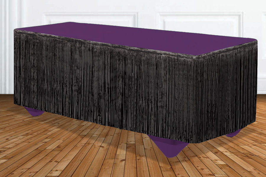 Tinsel Table Skirt - Black