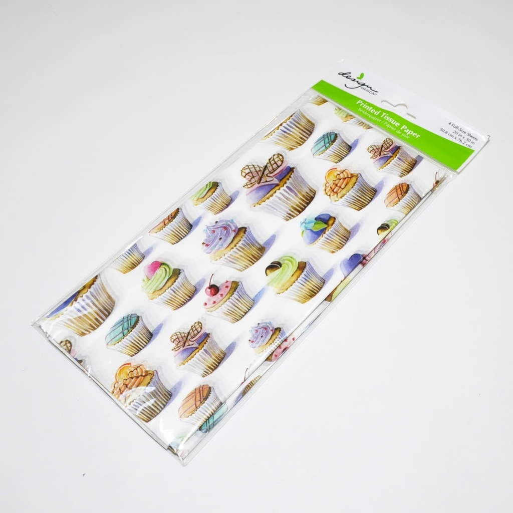 Tissue Paper (20X30) Inches 4/pk- - Cupcake Sparkle