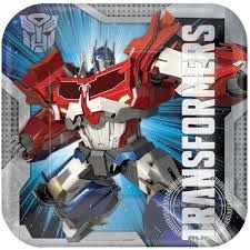 Transformers-9 Inch Square Plates 8/pk