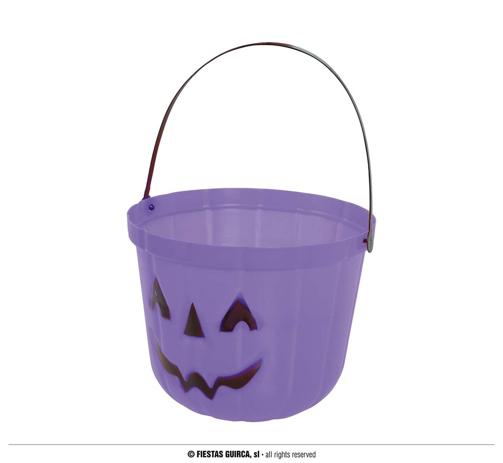 Trick Or Treat Pumpkin Bucket 20 Cm-Lilac Halloween