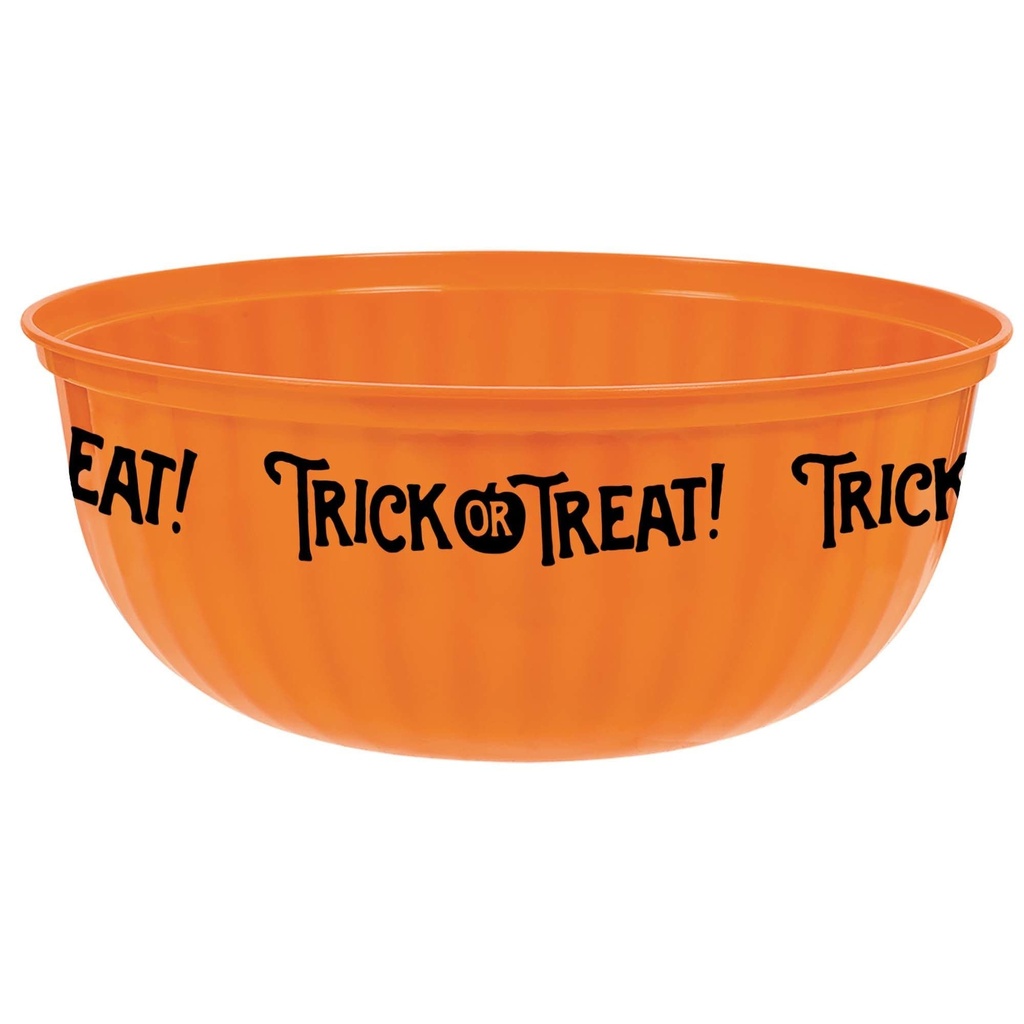 Trick-Or-Treat! Large Plastic Bowl Halloween
