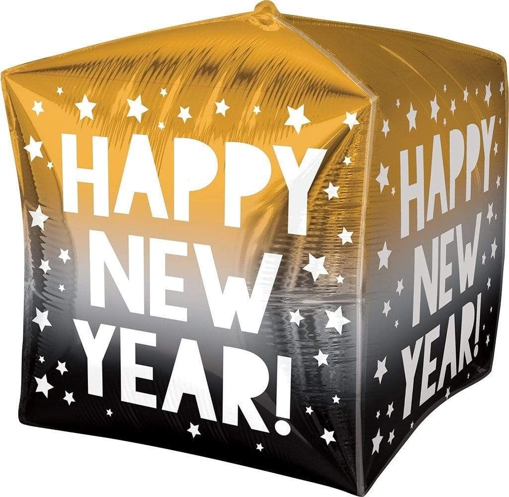 Ultra Cubez Balloon-Happy New Year Stars New Year