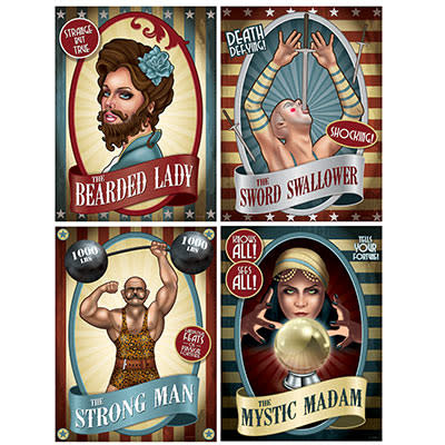 Vintage Circus Poster Cutouts Circus