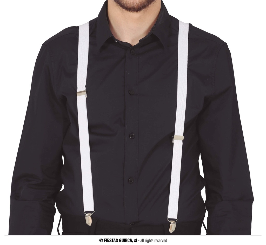 حمالات بنطلون بيضاء