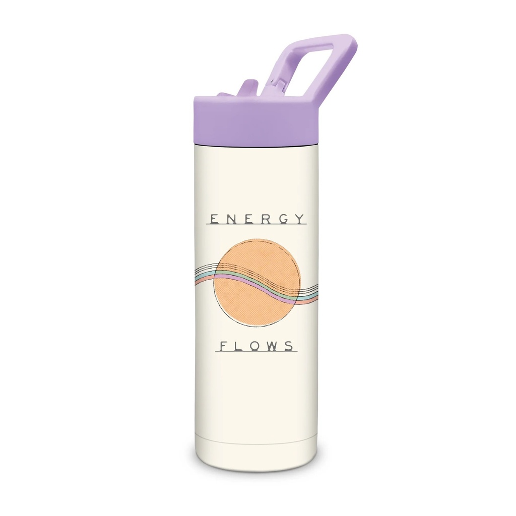 Water Bottle with Straw -