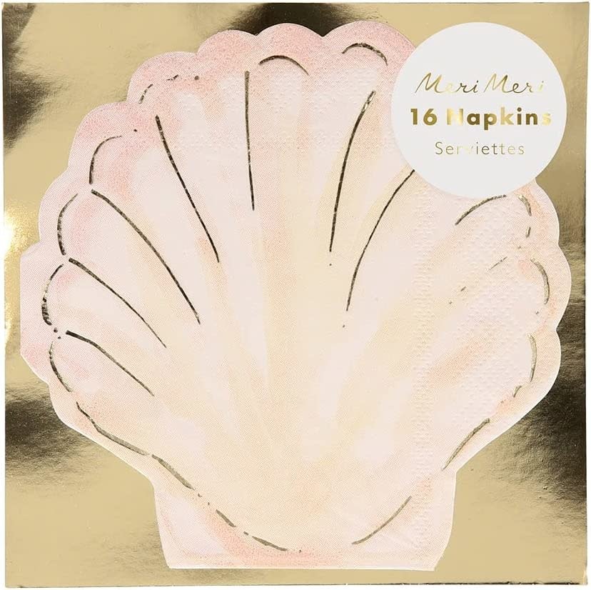 Watercolour Clam Napkins (Pack of 16)