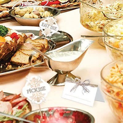 مجموعة بطاقات أرقام الطاولات وبوفيه الطعام ريفي للزفاف ٤٨ قطعة