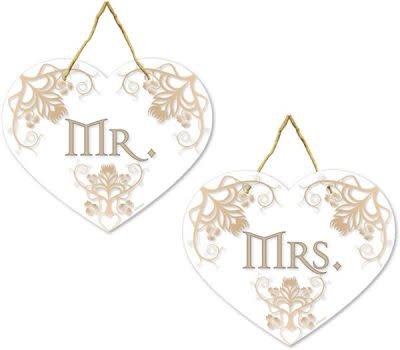 Wedding - Rustic Mr&Mrs Chair Signs Bridal & Wedding