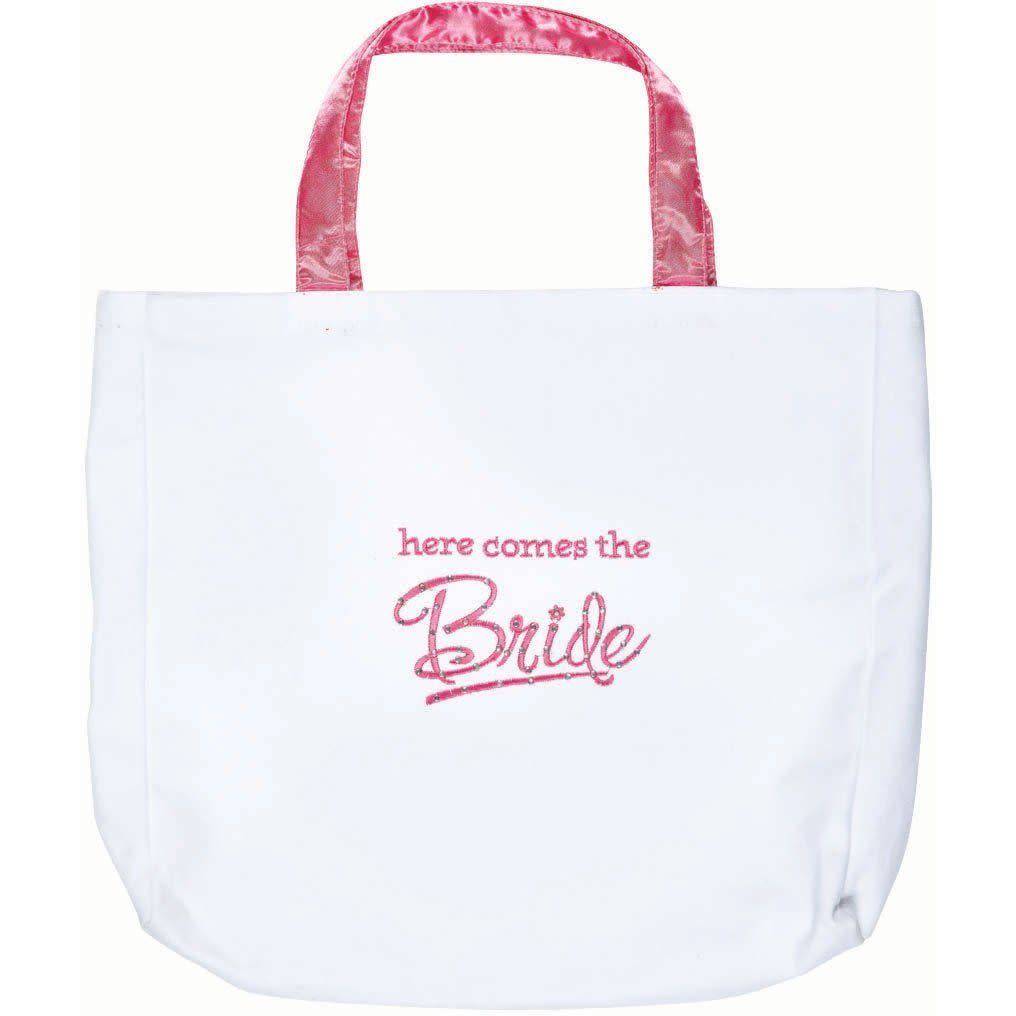 Canvas Tote Bag-Here comes the Bride