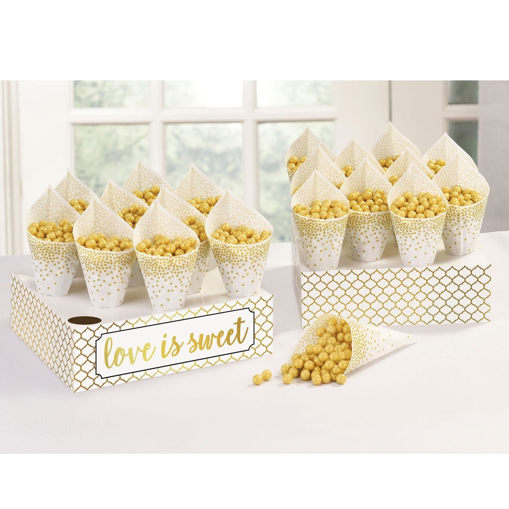 Wedding Snack Cones w/ Tray Bridal & Wedding