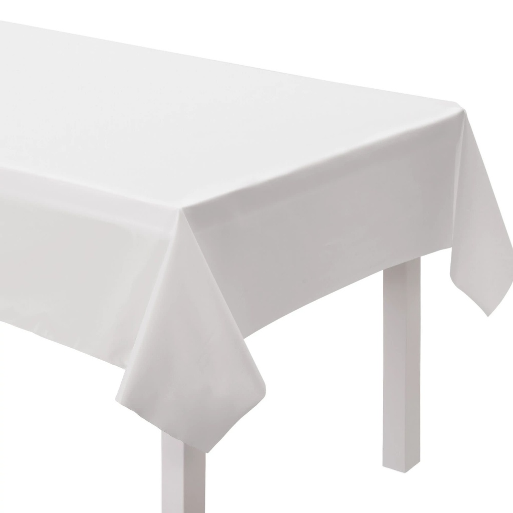 White Premium Quality Rectangular Table Cover 54in x 102in
