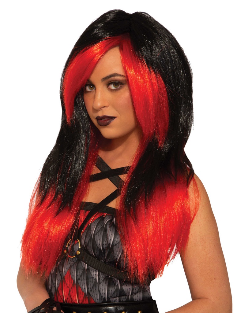 Wig-Demon Mistress-Red/Black