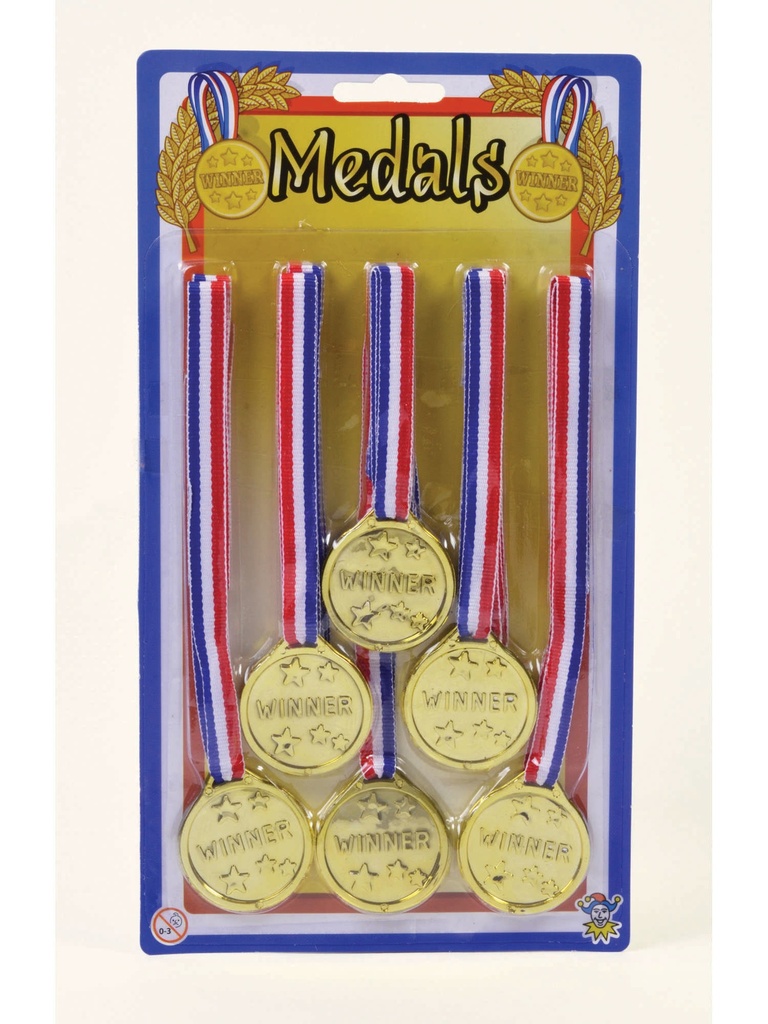 Winner Medals 6/Pk