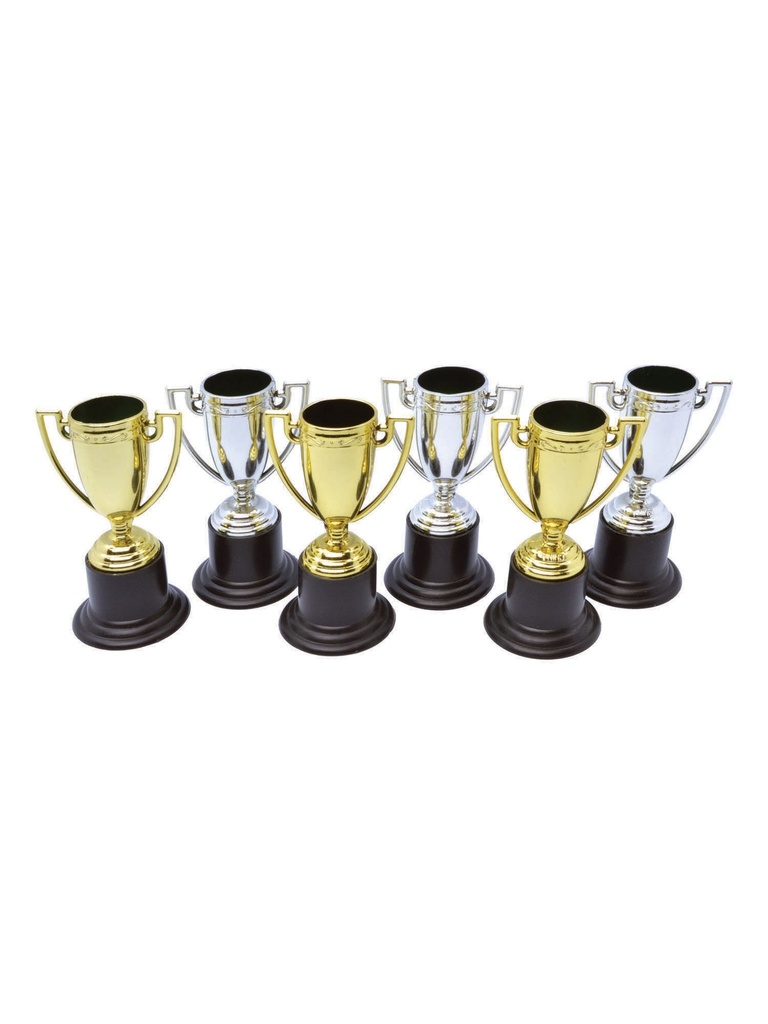 Winner Trophies With Stickers 6/PkMedals & Trophies