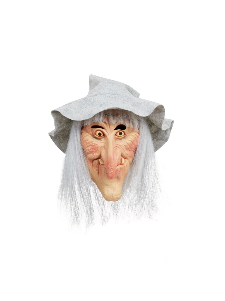 Witch Mask.Grey Hat & Hair