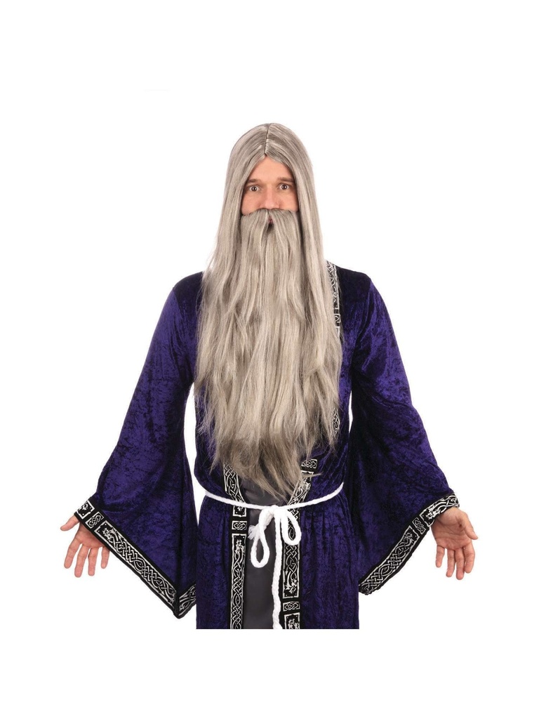 Wizard Wig & Beard Long Grey