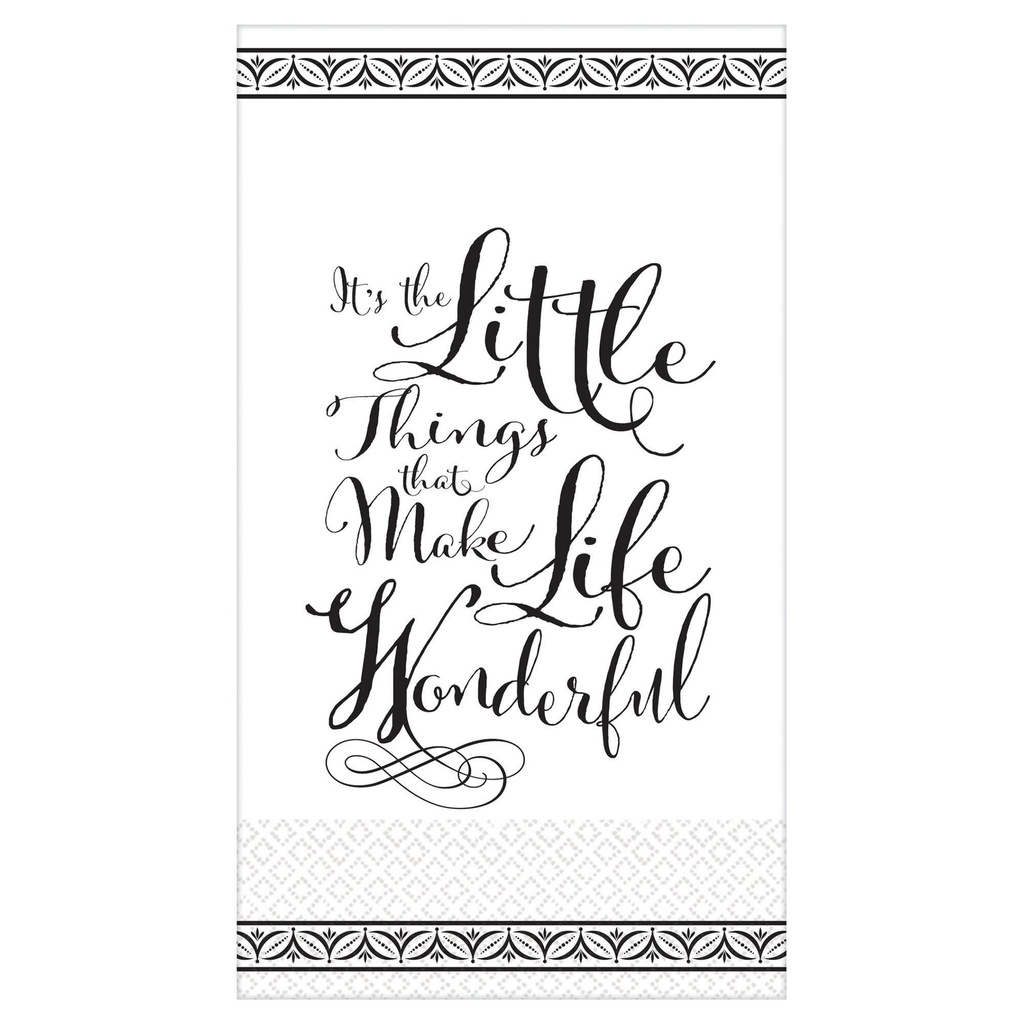 Wonderful Life Black Premium Guest Towels
