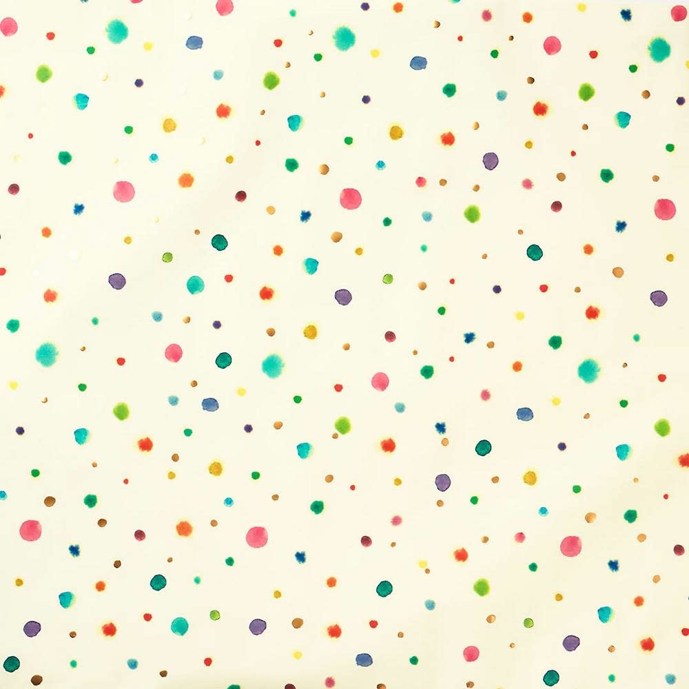 Wrap Roll (30X120) Inches-Colorful Watercolor Dots Stone Paper